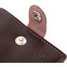 Шкіряне чоловіче портмоне коричневого кольору з хлястиком на кнопці Shvigel (2416443) - 3