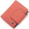 Шкіряний жіночий гаманець рожевого кольору з хлястиком на магніті ST Leather 1767248 - 3