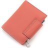 Шкіряний жіночий гаманець рожевого кольору з хлястиком на магніті ST Leather 1767248 - 4