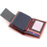 Шкіряний жіночий гаманець рожевого кольору з хлястиком на магніті ST Leather 1767248 - 5