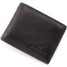 Чоловічий шкіряний гаманець чорного кольору із затискачем для купюр ST Leather 1767348 - 1