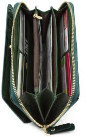 Жіночий лаковий гаманець на блискавки з блоком для карт ST Leather (16326)