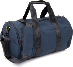Синяя мужская спортивная сумка из ткани Vintage (20644)