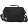 Чоловіча текстильна горизонтальна сумка-месенджер чорного кольору Confident 77448 - 1
