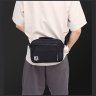 Чоловіча текстильна горизонтальна сумка-месенджер чорного кольору Confident 77448 - 2