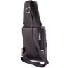 Чоловіча шкіряна вертикальна сумка-слінг чорного кольору HT Leather 67748 - 3