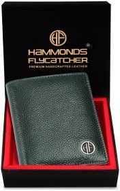 Вертикальный мужской кошелек без застежки с монетницей Hammonds Flycatcher HF514 зеленого цвета 107948