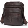Наплечная мужская сумка на два отделения из натуральной кожи Vintage (14706) - 1