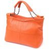Яркая женская сумка на каждый день из фактурной кожи через плечо Vintage 98148 оранжевого цвета modnotak фото - 1