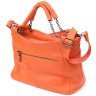 Яркая женская сумка на каждый день из фактурной кожи через плечо Vintage 98148 оранжевого цвета modnotak фото - 2