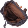Великий текстильний рюкзак чорного кольору з клапаном на магніті Vintage 2422151 - 4
