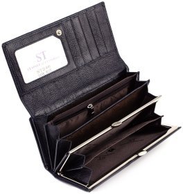 Женский кожаный кошелек с фиксацией на кнопку ST Leather (16665)