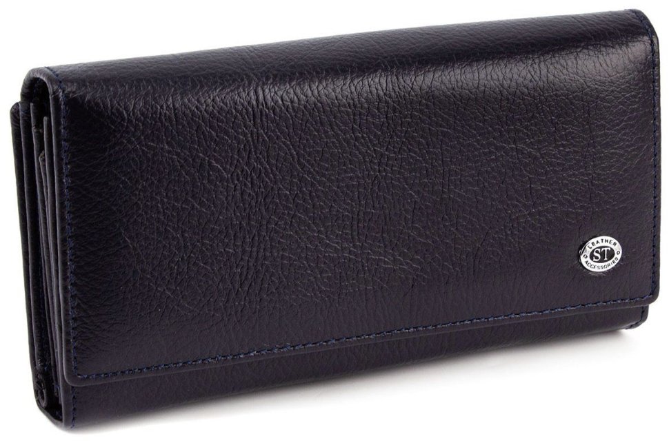 Жіночий шкіряний гаманець з фіксацією на кнопку ST Leather (16665)