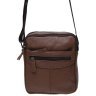 Мужская наплечная сумка коричневого цвета с двумя отделениями Borsa Leather (22080) - 2