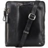 Мужская черная сумка на плечо из гладкой кожи высокого качества Visconti Roy 68748 - 13