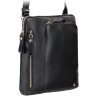 Мужская черная сумка на плечо из гладкой кожи высокого качества Visconti Roy 68748 - 17