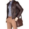 Середня чоловіча сумка на плече із високоякісної шкіри коричневого кольору Visconti Vesper 69148 - 2