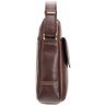 Середня чоловіча сумка на плече із високоякісної шкіри коричневого кольору Visconti Vesper 69148 - 6