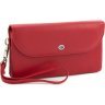 Красный женский кошелек-клатч из натуральной кожи с клапаном на кнопке ST Leather (14030) - 1