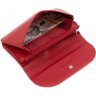 Червоний жіночий гаманець-клатч з натуральної шкіри з клапаном на кнопці ST Leather (14030) - 2