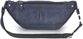 Простора темно-синя бананка з гладкої шкіри Tom Stone (10928)