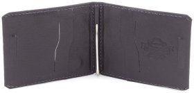 Тонкий чоловічий зажим з натуральної шкіри без монетниці Grande Pelle (15464)
