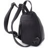 Черный женский рюкзак маленького размера из натуральной кожи флотар KARYA 69748 - 3