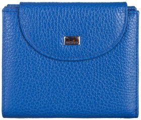 Яскравий місткий жіночий гаманець із зернистої шкіри Desisan 80149 синього кольору