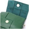 Компактна жіноча сумка натуральної плетеної шкіри зеленого кольору Vintage 2422312 - 4