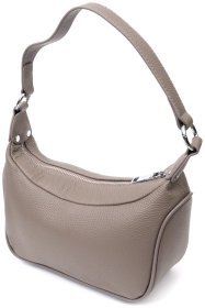 Кожаная женская сумка цвета тауп с одной лямкой Vintage 2422412