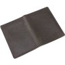 Шкіряна обкладинка для військового квитка у темно-коричневому кольорі з написом Слава ЗСУ - Grande Pelle (13136) - 5