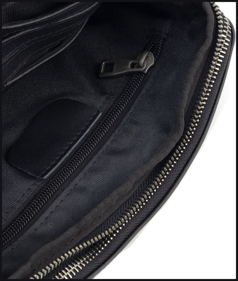 Мужской кожаный клатч-барсетка на молнии Leather Collection 111649 черный modnotak фото №12