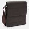 Коричневая мужская плечевая сумка среднего размера из натуральной кожи Keizer 71749 - 2