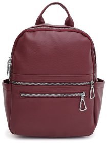 Бордовый женский рюкзак под формат А4 из кожзама Monsen 71849