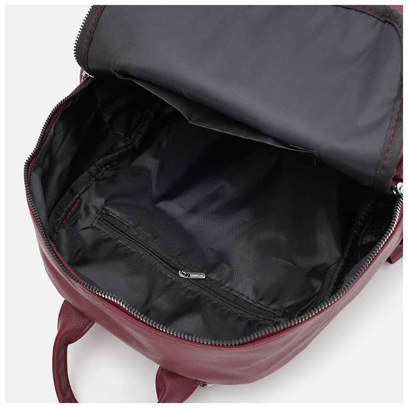 Бордовий жіночий рюкзак під формат А4 зі шкірозамінника Monsen 71849