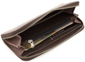 Темно-бежевий жіночий гаманець із натуральної шкіри на змійці Grande Pelle (13223)