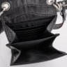 Кожаная женская сумка-чехол под телефон в черном цвете TARWA (19628) - 5