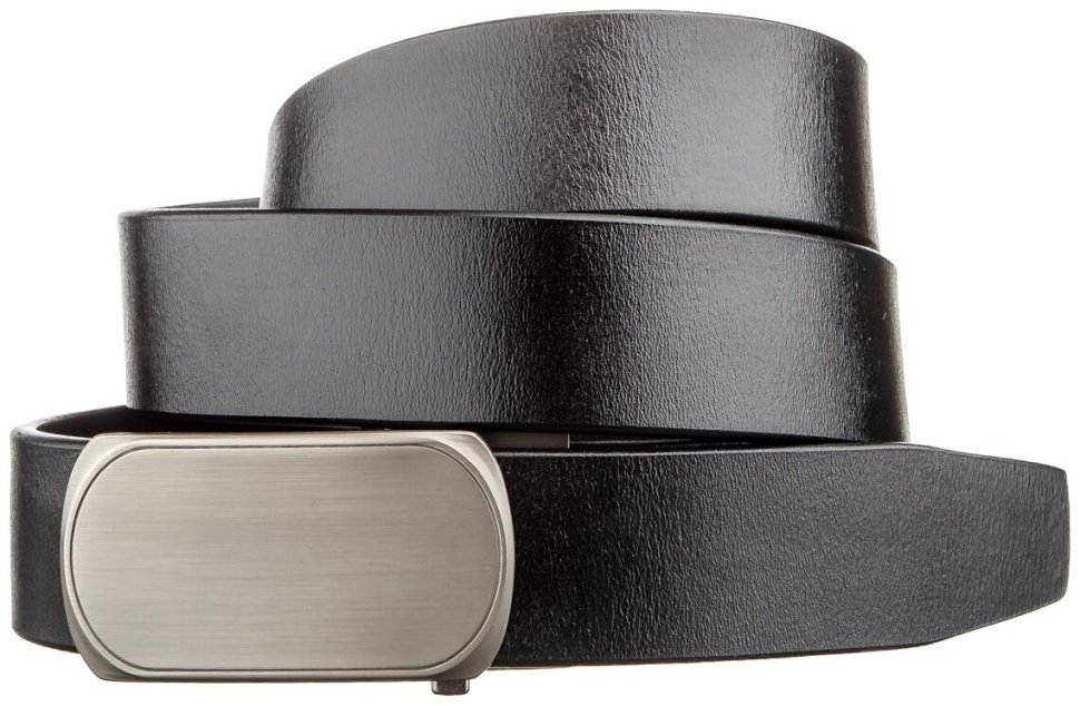 Мужской кожаный ремень с автоматической овальной пряжкой Vintage 20213 Черный фото №3 Мужской кожаный ремень с автоматической овальной пряжкой Vintage 20213 Черный modnotak фото №3