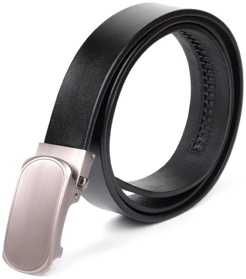 Мужской кожаный ремень с автоматической овальной пряжкой Vintage 20213 Черный фото №5 Мужской кожаный ремень с автоматической овальной пряжкой Vintage 20213 Черный modnotak фото №5