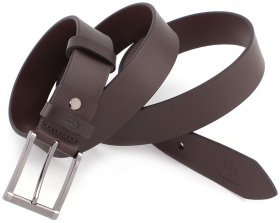 Коричневый ремень из гладкой кожи для брюк Grande Pelle (31209)