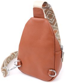 Женская сумка слинг из кожи флотар коричневого цвета Vintage 103149