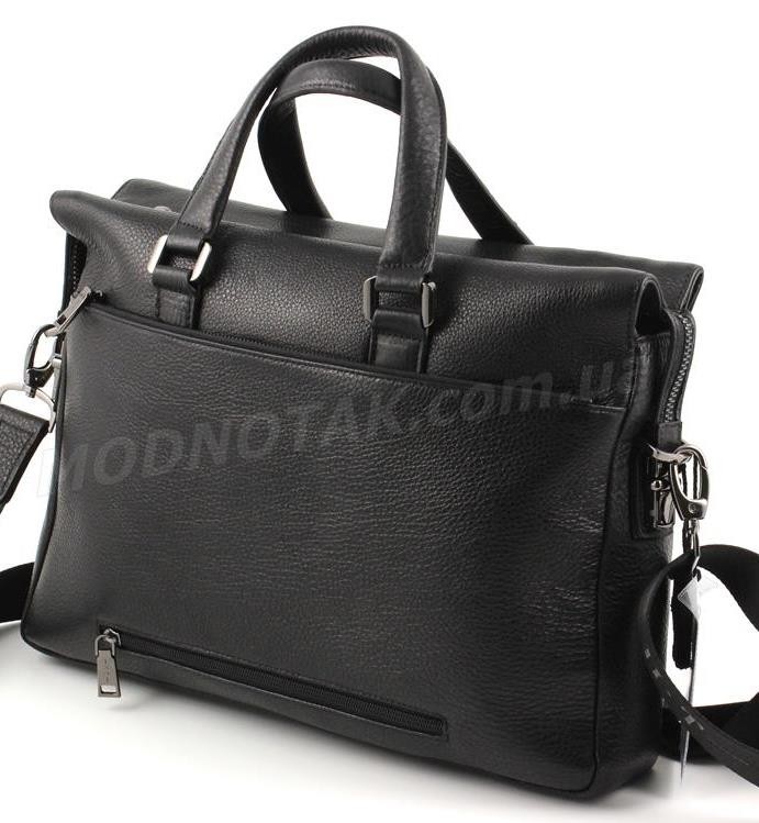 Містка шкірна чоловіча сумка під документи і ноутбук 13-15 дюймів - H.T Leather Premium Collection (10170)