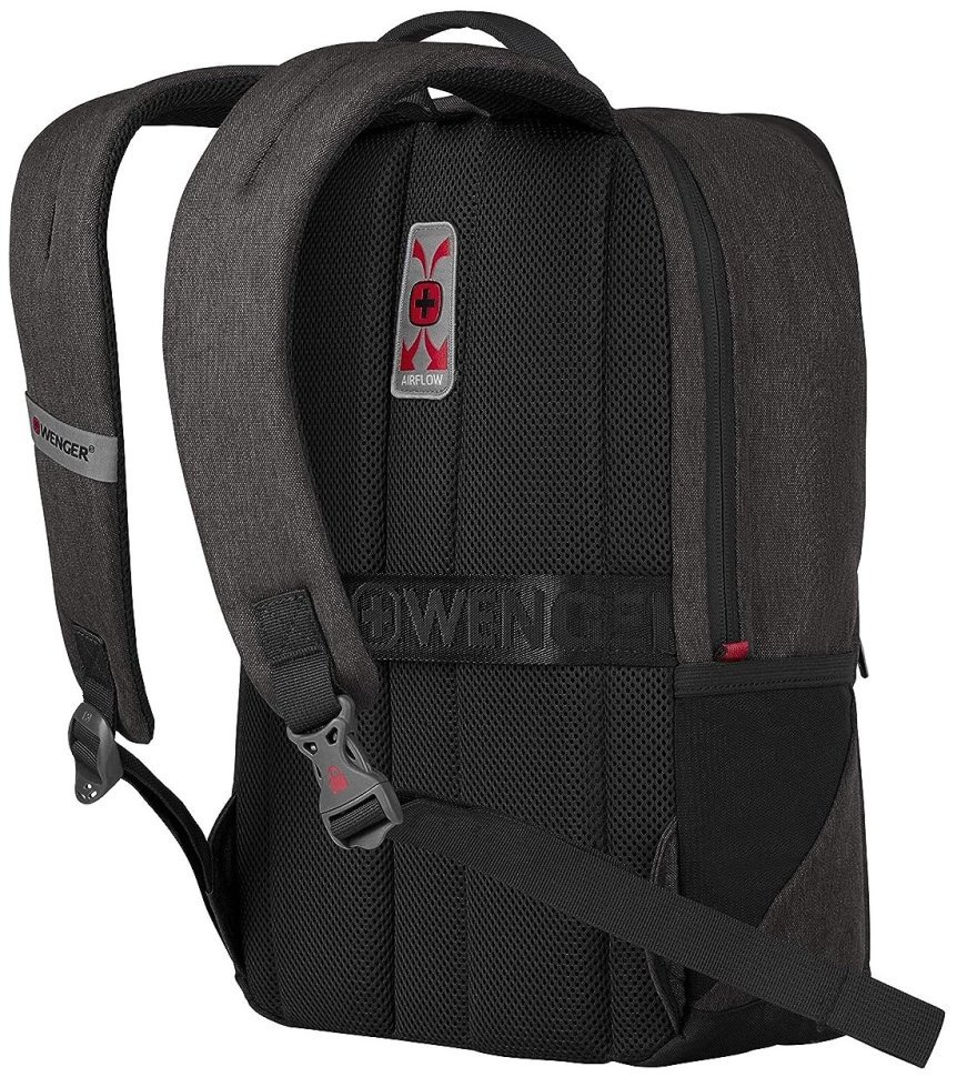 Практичный городской рюкзак из полиэстера с отсеком для ноутбука до 14" Wenger MX Reload 103549 серого цвета фото №2 Практичный городской рюкзак из полиэстера с отсеком для ноутбука до 14" Wenger MX Reload 103549 серого цвета modnotak фото №2