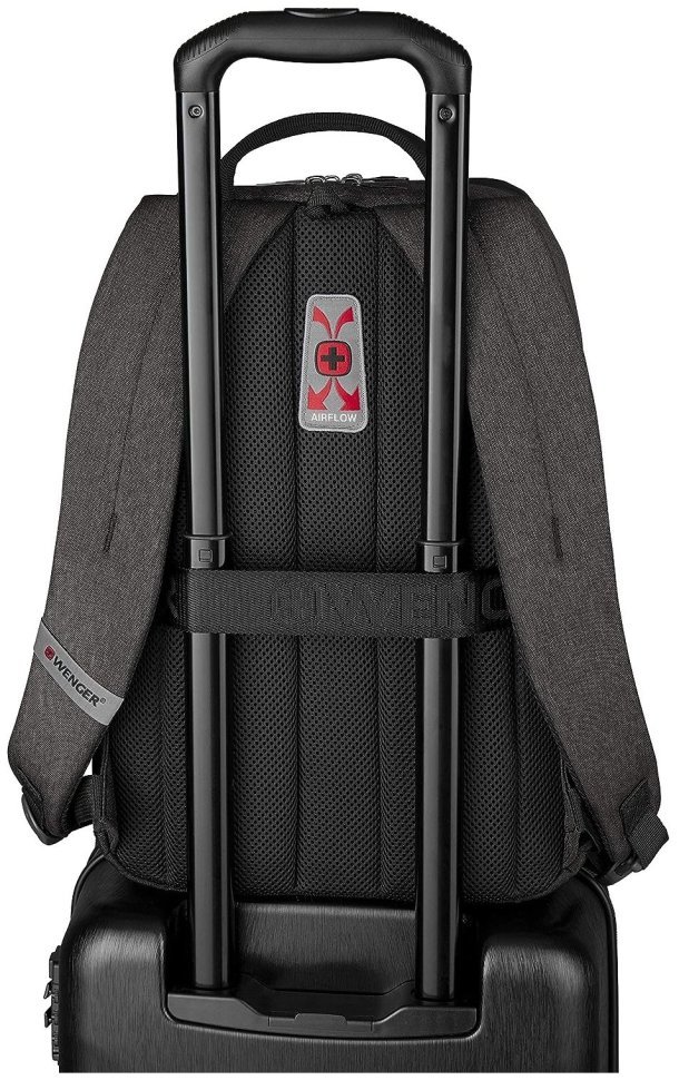 Практичный городской рюкзак из полиэстера с отсеком для ноутбука до 14" Wenger MX Reload 103549 серого цвета фото №4 Практичный городской рюкзак из полиэстера с отсеком для ноутбука до 14" Wenger MX Reload 103549 серого цвета modnotak фото №4