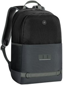 Повседневный городской мужской рюкзак из прочного полиэстера для ноутбука до 16" Wenger Next 24 Tyon 103649 черного цвета