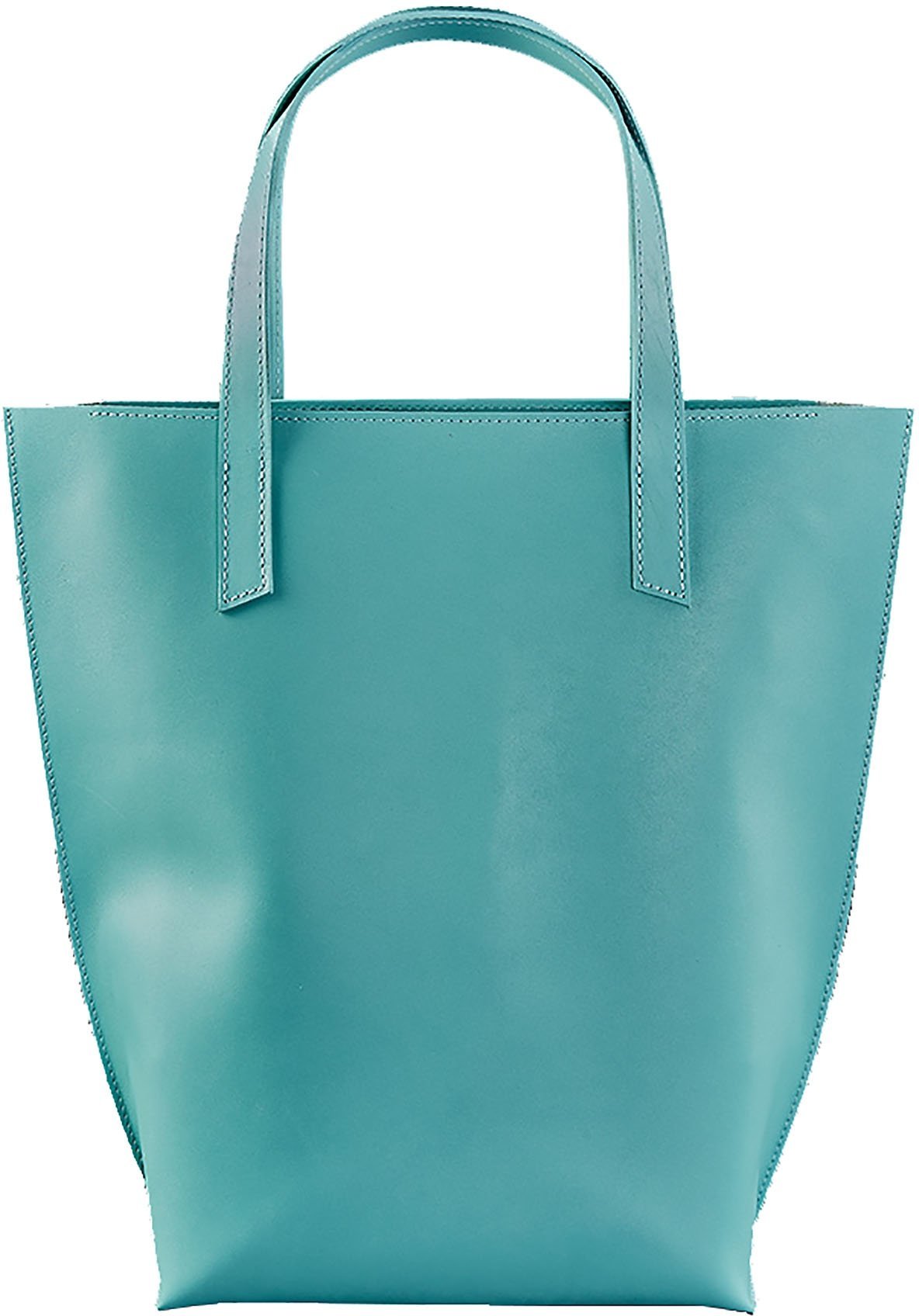 Бирюзовая сумка шоппер из высококачественной кожи BlankNote D.D. (12670)