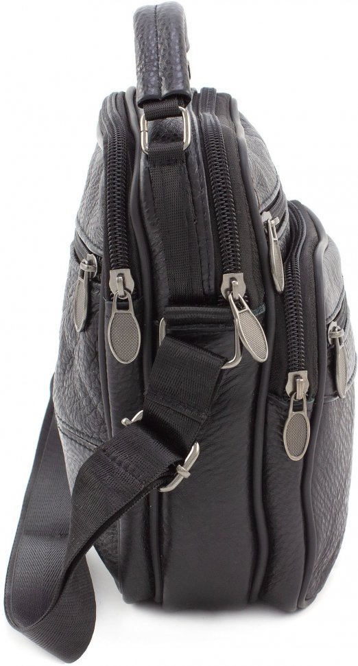 Небольшая кожаная мужская сумка через плечо Leather Collection (10051)