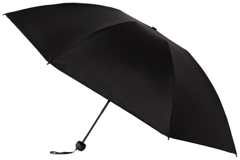 Женский складной зонт Fulton L930 Mini Invertor-1 Black & Charcoal (Однотонный черно-угольный, механика, защита от UV) 94149 modnotak фото №5