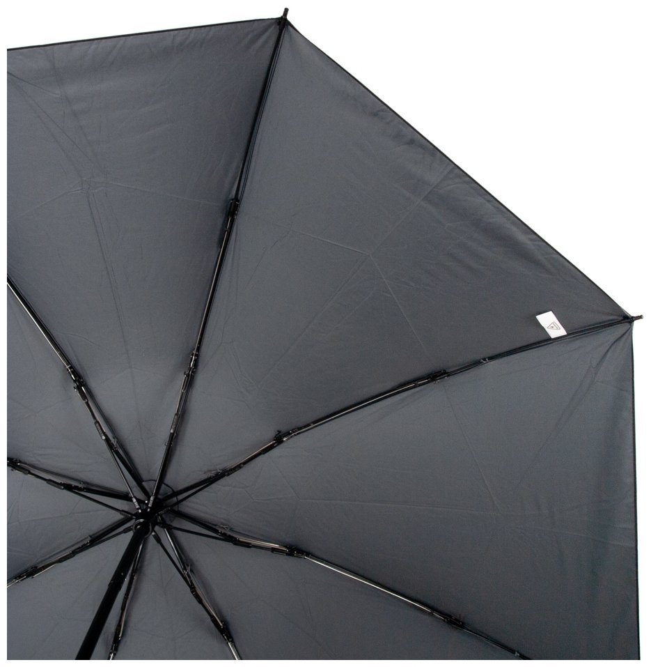 Женский складной зонт Fulton L930 Mini Invertor-1 Black & Charcoal (Однотонный черно-угольный, механика, защита от UV) 94149 modnotak фото №8