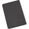Черная обложка для паспорта из гладкой кожи KARYA (093-1) - 3